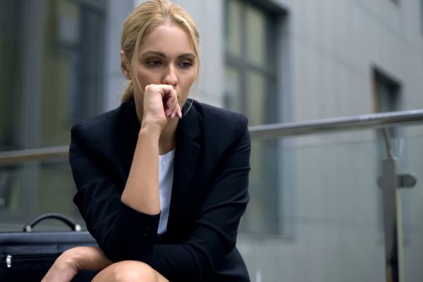 Professional woman suffering from anxiety